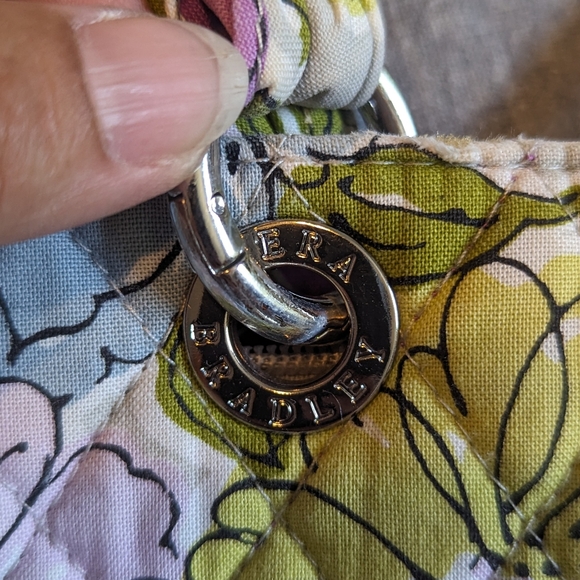 Vera Bradley Retired Gray Bowler Watercolor Floral Satchel Bag Purse EUC - Picture 12 of 15